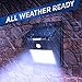 [25 LED] Solar Outdoor Patio Deck Lights – SUPER BRIGHT Outside Motion Sensor Security Sun Powered Lighting For Yard, Backyard, Pathway, Driveway, 4 Pack