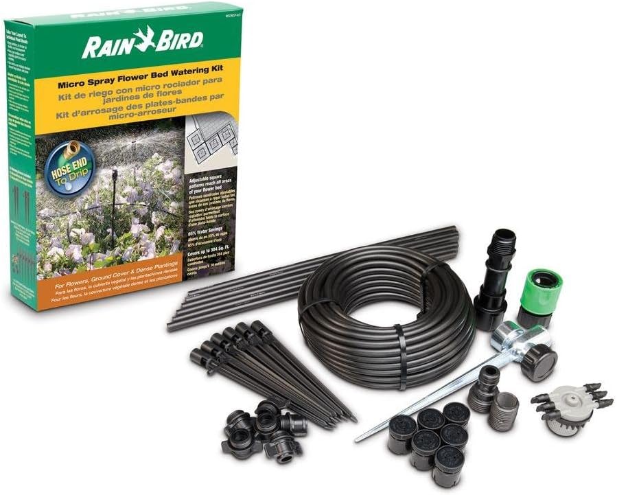 Rain Bird MSDMSPKIT Drip Irrigation Micro-Spray Flower Bed Watering Kit
