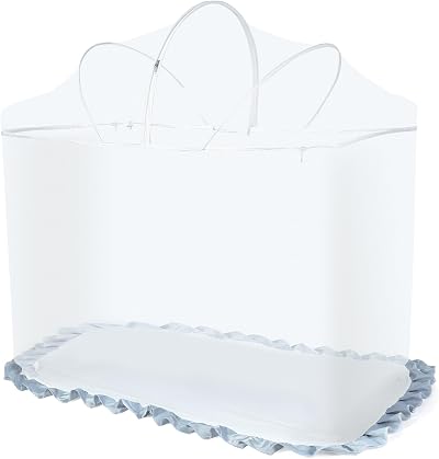 Orzbow Universal Mosquito Net for Cot Bed Large with Zippers White