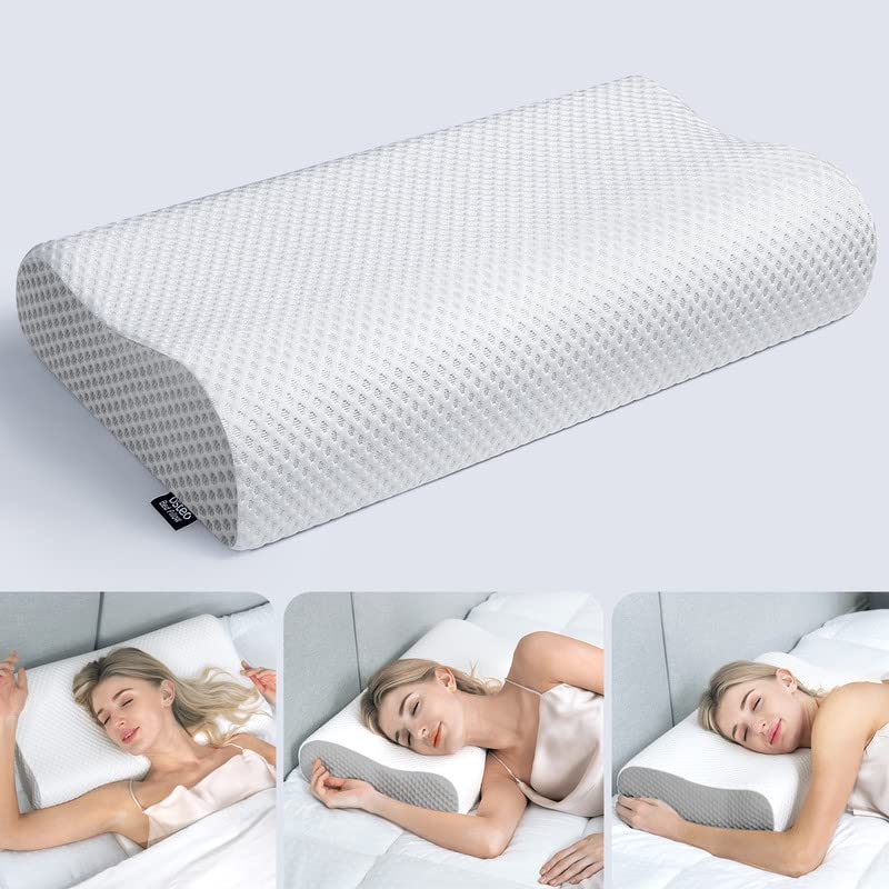 Osteo Adjustable Memory Foam Pillow with 6 Available Height, No Smell