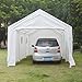 King Canopy Hercules with Enclosure Kit 10-Feet by 20-Feet, 2-Inch Steel Frame, 1.5 Purlins, 8-Leg, White