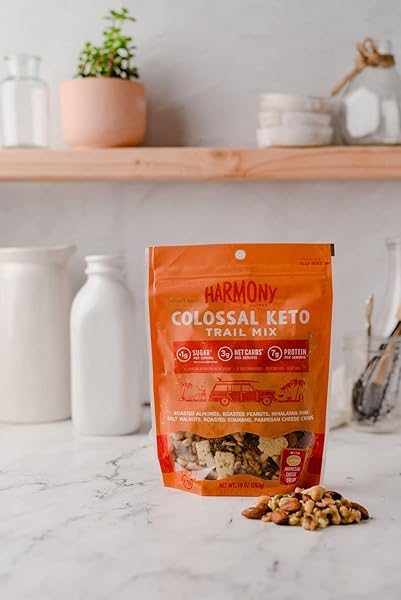 DIAMOND OF CALIFORNIA HARMONY COLOSSAL KETO TRAIL MIX WITH PEANUTS, ROASTED EDAMAME, DIAMOND OF CALIFORNIA HIMALAYAN PINK SALT WALNUTS, AND SONOMA CREAMERY PARMESAN CHEESE CRISPS, 10 OZ, 1 UNIT