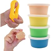 LIFE WORKS Adult Hand Therapy Putty, Grip Exercise, 4-Pack, Silicone | Non-toxic silicone therapy putty set for grip strength, fine motor skills and hand rehabilitation
