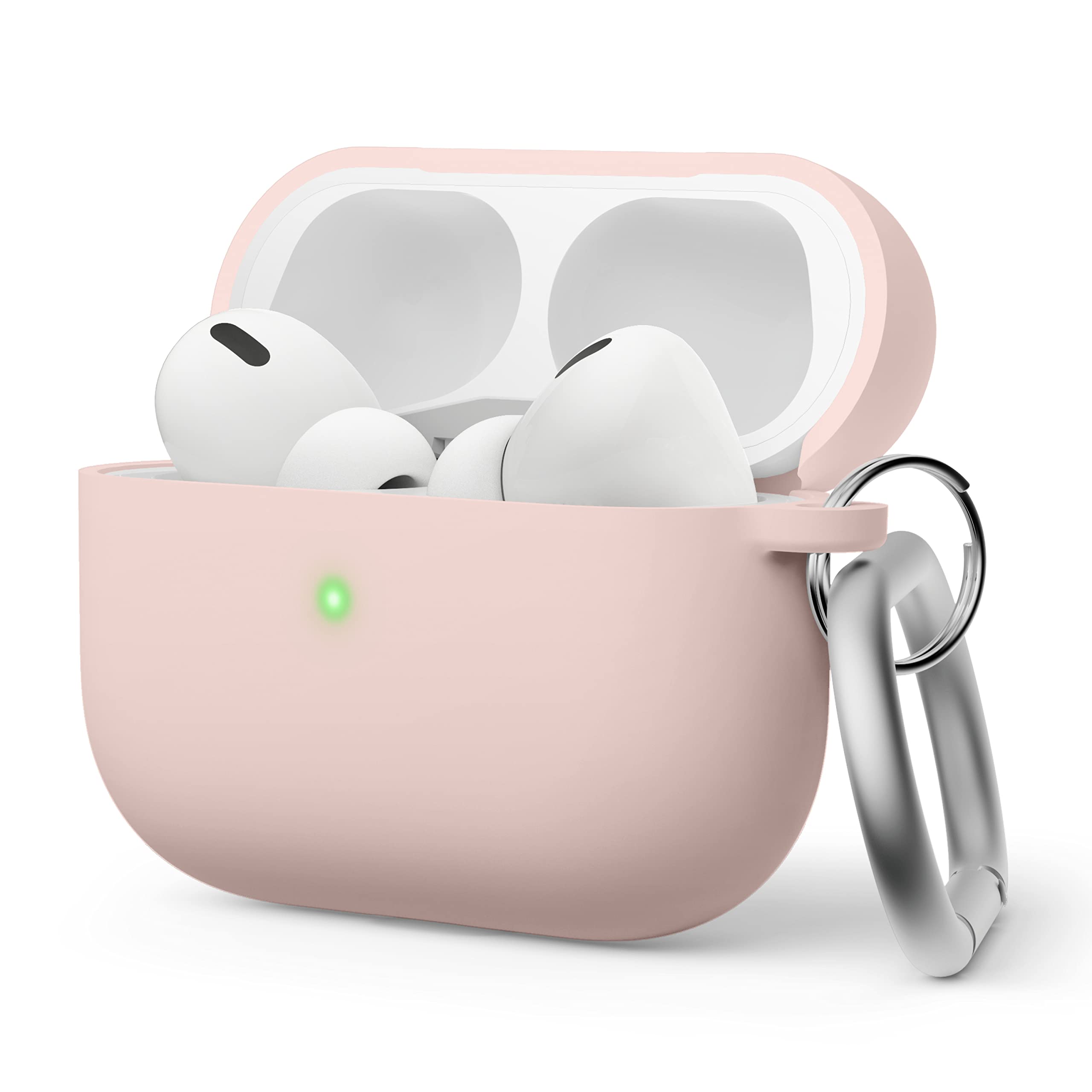 elago Liquid Hybrid Silikon Hülle Kompatibel mit Apple AirPods Pro 2. Generation Case, Dreischichtige Struktur : Voller Schutz, Front-LED sichtbar, Unterstützt Kabelloses Aufladen (Rosa)