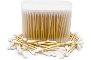 QUANZHOU CHENCHENCHEN E-COMMERCE CO.,LTD 900pcs Bamboo Cotton Swabs, Biodegradable Wooden Cotton Buds