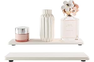 NiuYichee 2 PCS Bathtub Vanity Trays(11.8" * 3.15"), Diatomaceous Earth Coasters, Kitchen Soap Tray, Water Absorbing Stone Used for Hand Soap & Cosmetic Bottles in The Modern Home