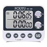 FCXJTU Digital Dual Kitchen Timer, Dual Count