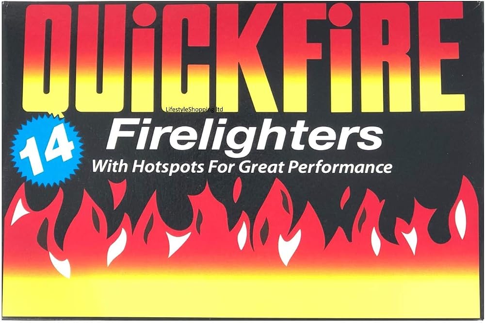 Quickfire Firelighters Bulk Pack Coal Wood Burner BBQ Hotspots 24 x 14