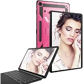Mignova for Lenovo Chromebook Duet 5 Laptop 13.3" FHD Case Built in Shoulder Strap Kickstand Hard Back Hybrid Armor Protective Cover for Lenovo Duet Chromebook Case Duet 5 13 inch Tablet (Pink)