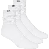 DKNY womens 3 Pack Slouch Crew Socks