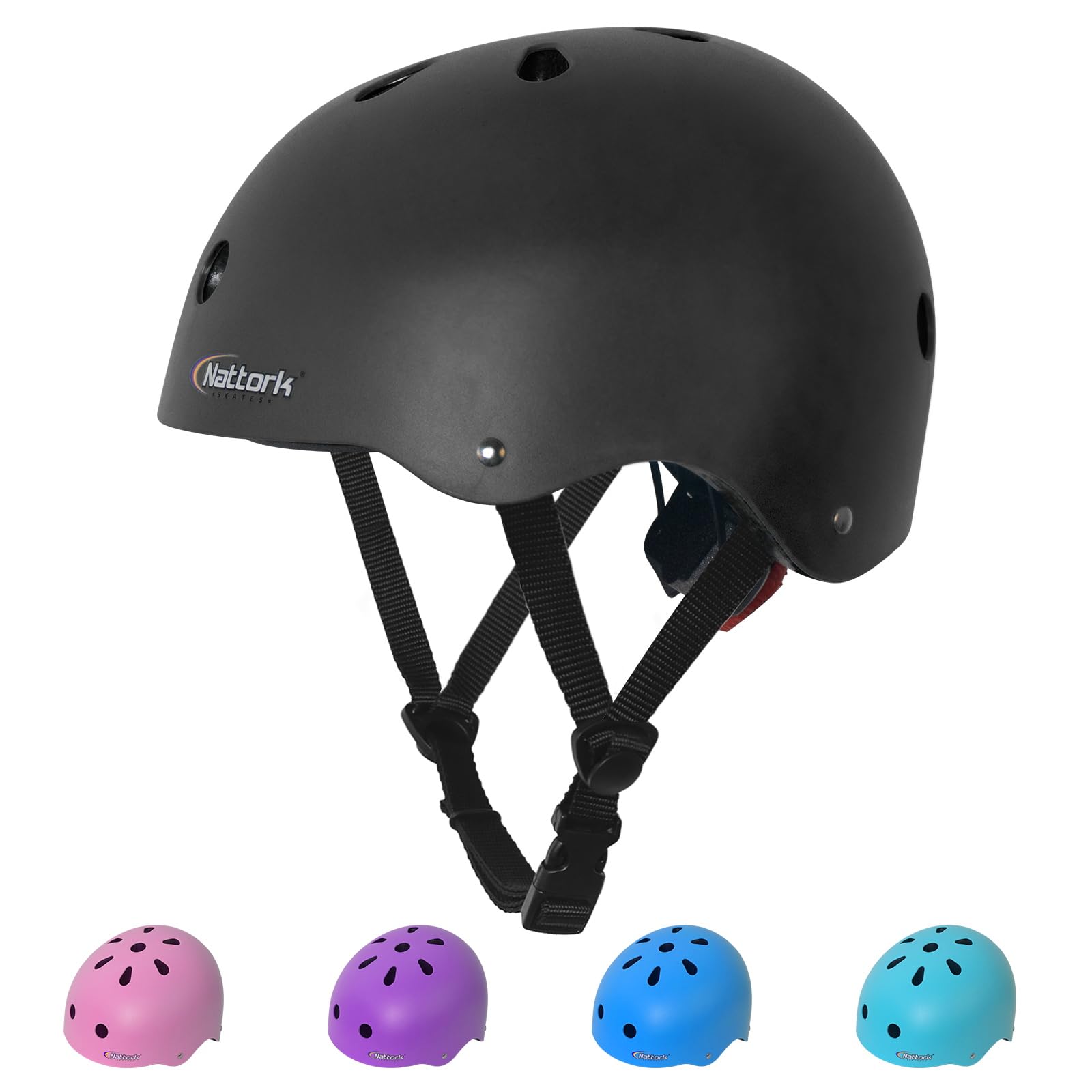 Photo 1 of MammyGol Boys Bike Helmet Kids Skateboard Helmets Adjustable Multi-Sport Protective Gear Set Lightweight Helmet Girls Toddler for Skate Scooter Ages 9-12 (Black)