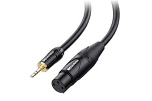 Cable Matters Unbalanced 3.5mm to XLR Cable - 6ft, Male to Female, 1/8 Inch to XLR Cable