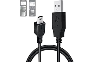 WONKEGONKE TI 84 Plus CE Charger: TI-84 Nspire Charging Cable - TI84 Graphing Calculator Charge Cord for Texas Instruments C Silver Edition Ti-nspire CX CAS II C TI-83 TI-85 TI-89 TI-84 Plus CE (5ft)