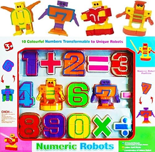 Mallya Educational Toys Change Number Robots Set Learn Numbers and Calculations for Toddlers