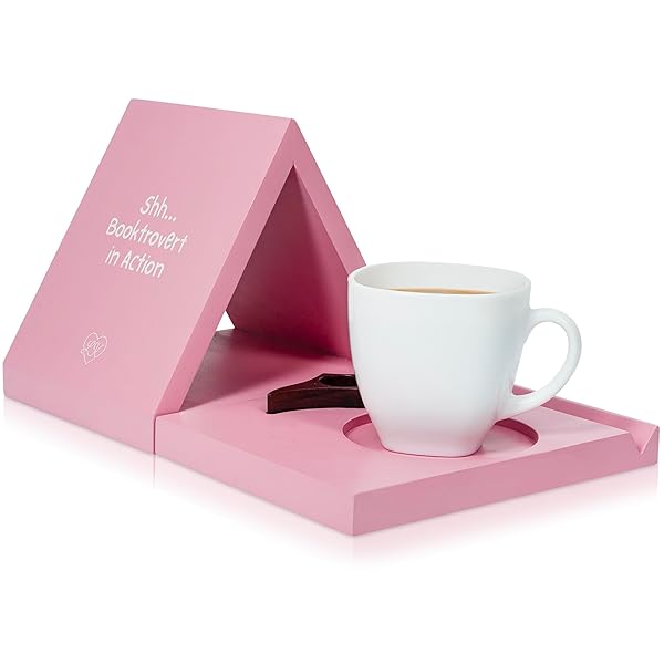 WOODEN TRIANGLE BOOK REST WITH CUP HOLDER, BOOK...