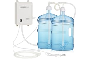 LIYUAN Bottle Water Dispensing System with Double Inlets 5 Gallon Water Jug Pump 5Gal Electric Water Dispenser Automatic Refrigerator Ice Maker Water Dispenser Pump for Home and Kitchen