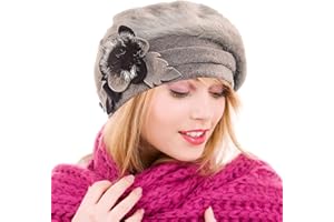 Ruphedy Women's Beret Hat Chic French Beret Beanie Wool Dress Winter Hats Hy022