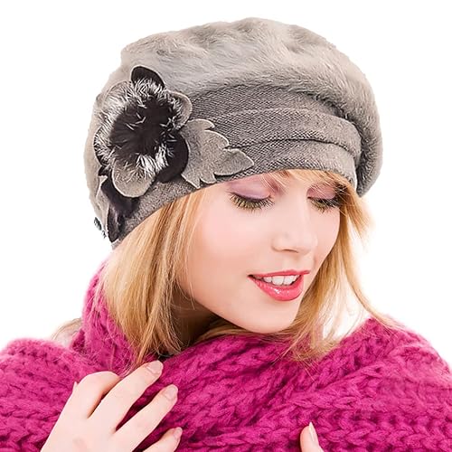 Ruphedy Women's Beret Hat Chic French Beret Beanie Wool Dress Winter Hats  Hy022 (Br022-Camel) in Bahrain Whizz Berets