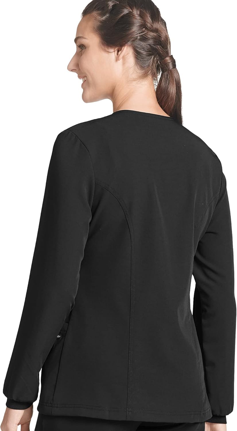 Jockey Women's Scrubs Women's Classic Round Neckline Snap Jacket: Clothing