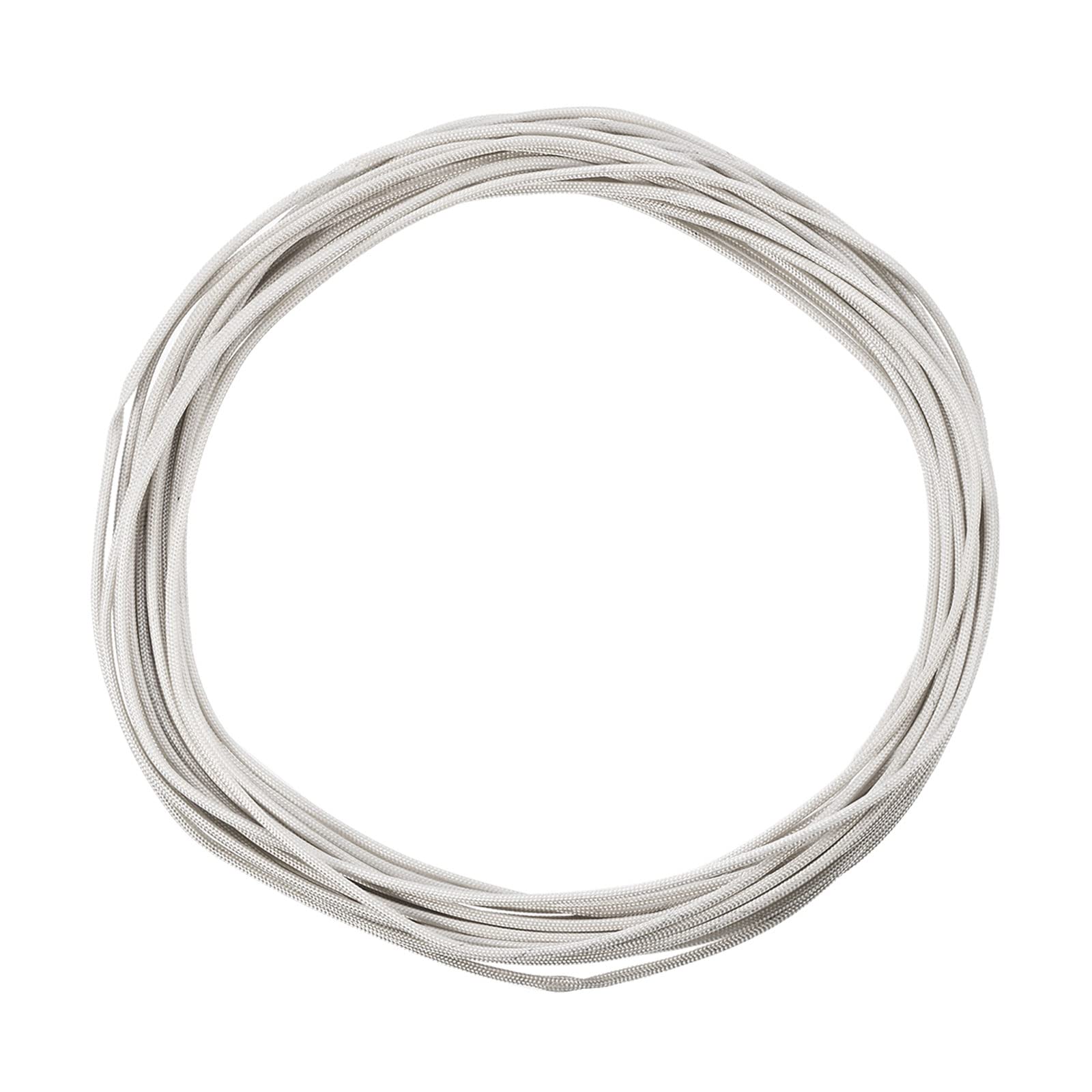 Rebower Silicone Fiberglass Sleeve Insulated Cable Protection Tube [for High-Temperature Applications] - 10M-1mm / White