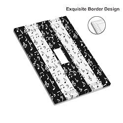 Cuitxrac Music Theme Single Toggle Wall Plate Black