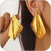 Gold Geometric Earrings for Women Irregular Exaggerated Large Dangle Earrings for Women Trendy Party Accessory Gifts Jewelry