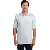 Jerzees Men's Dri Power Cotton Blend Polo Shirts, Moisture Wicking for All Day Comfort, Short or Long Sleeve