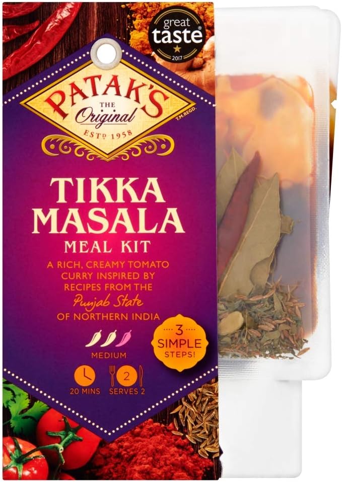 Pataks Tikka Masala 3 Step Curry Meal Kit, 313 g Amazon.co.uk Grocery
