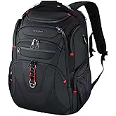 KROSER Travel Laptop Backpack 17.3 Inch XL Heavy Duty Computer Backpack Water-Repellent College Daypack Check Point Friendly 