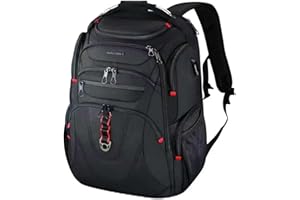 KROSER TSA Friendly Travel Laptop Backpack 17.3 inch XL Computer Backpack Water-Repellent College Daypack Business Backpack with RFID Pockets & USB Port for Men/Women-Black