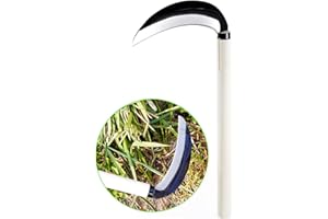 TOYPOPOR Carbon Steel Grass Sickle, 15'' Japanese Gardening Weeding Weeder, Garden Hand Tool, Farming Weed Remover, Scythe Blade Cutter, Manual Mowing Blade Cutter, Thick Blade Gardening Quick Work
