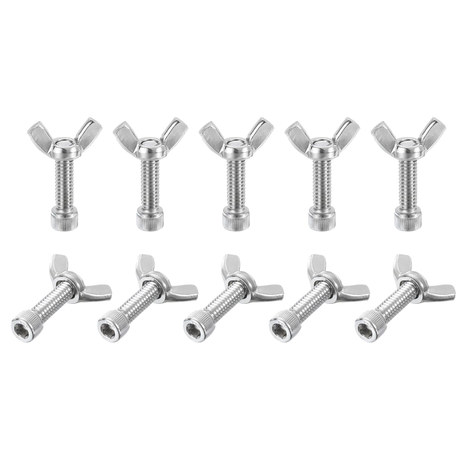 PATIKIL 1" Bat Pins, 10 Sets 304 Stainless Steel Pottery Pins Fits Any Standard Throwing Wheel Head Ceramic Bat, Pottery System Replacement Pins Tool for Pottery Construction Furniture