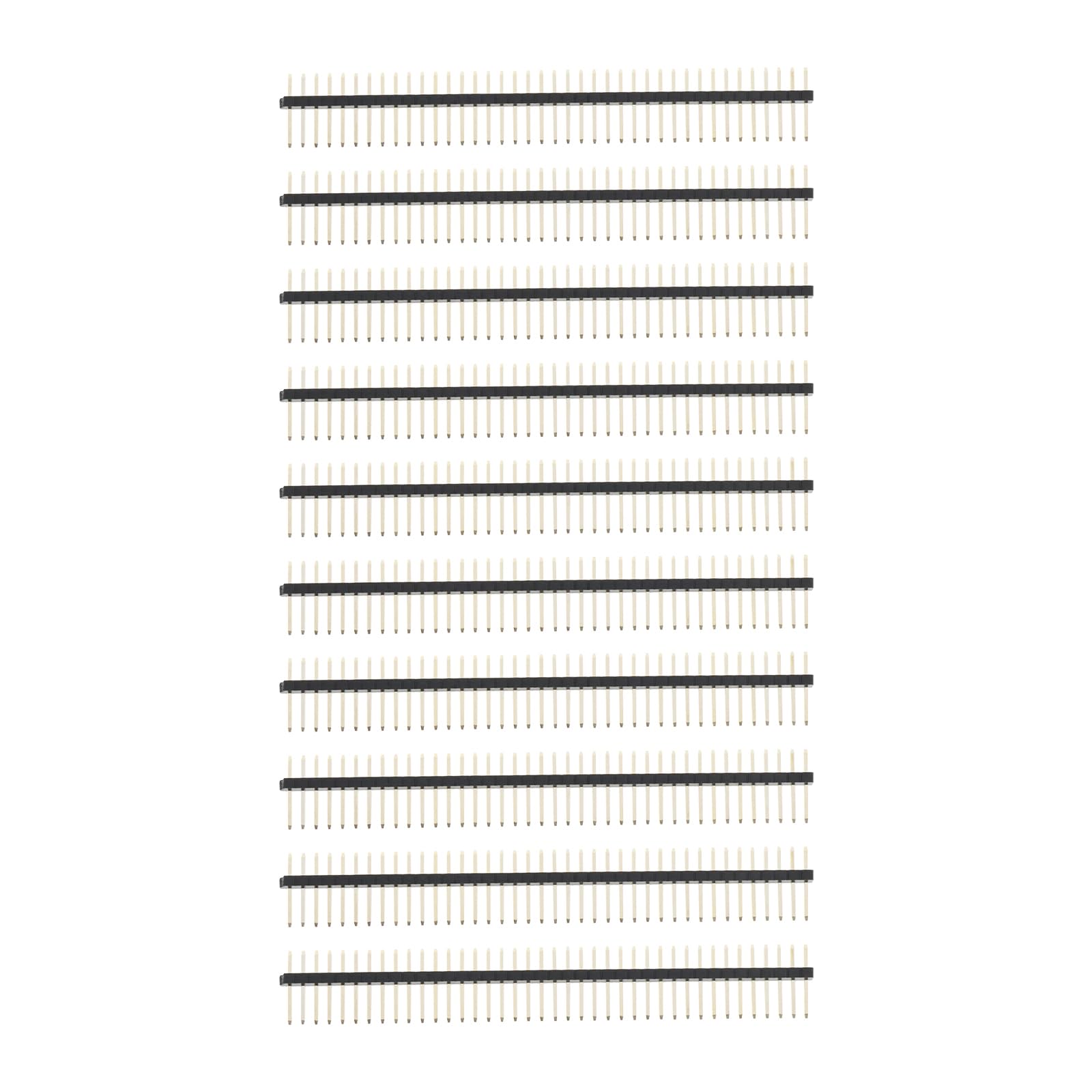 The Lord of the Tools 10Pcs 1.27mm PITCH Single Row Straight Vertical Pin Header 40 Pin Straight Pins for Electronic and Electrical Printed Circuit Boards 51x7.1mm