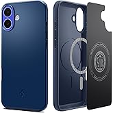 Spigen Thin Fit MagFit Designed for iPhone 16 Plus Case [Hard Shell] [Military-Grade Protection] Compatible with MagSafe - Navy Blue