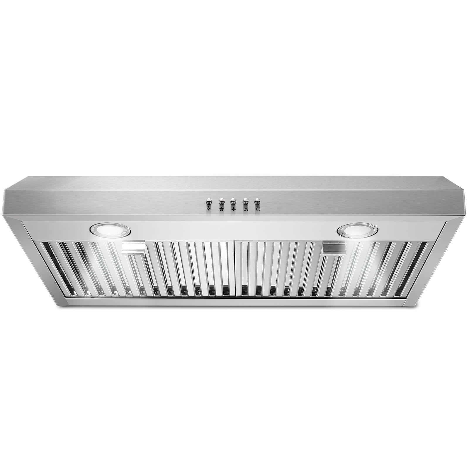 SNDOAS Range Hood 30 inch Under Cabinet,Stainless Steel Ducted/Ductless Range Hood 30 inch,3 Venting Ways Stove Hood,700 CFM Kitchen Vent Hood with 3 Speed Exhaust Fan,Push Button Control
