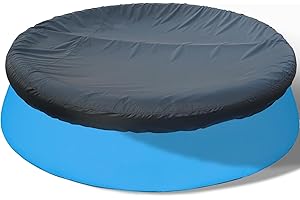 SAFANA 8FT Round Inflatable Above Ground Pool Cover, Outdoor Swimming Pool Cover, Paddling Pool Protector, Dustproof Waterproof Prevent Leaves, UV Resistance, Prevent from Debris Pool Cover 8FT