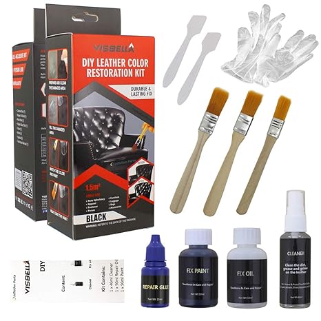 Visbella Diy Leather Color Paint And Dye Kit For Couch Sofa Car