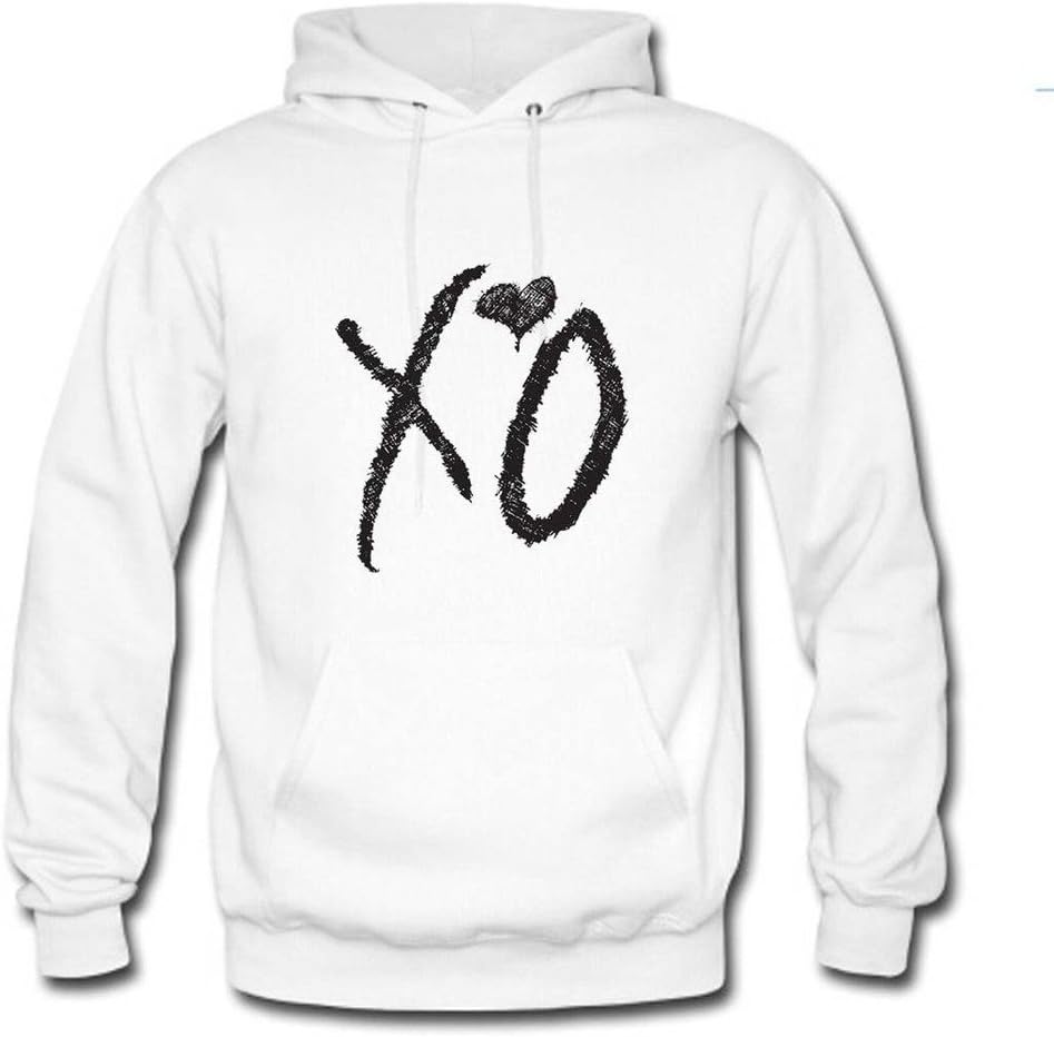 Saoor Custom XO The Weeknd Men's and Women's Hoody Hoodie Hooded Sweatshirt White Large