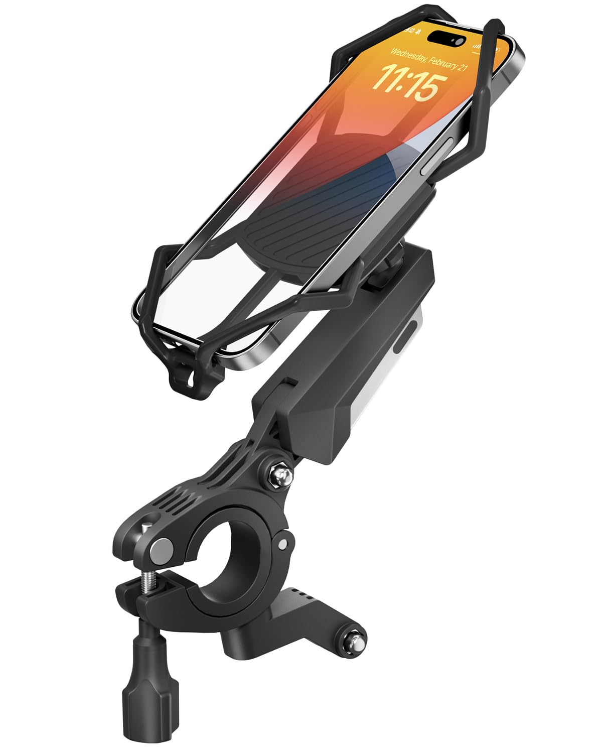 Viozon Bike Phone Holder, Compatible with 4.7-7.2" Smartphones, 360-Degree Rotation, Adjustable Tilt, Bike Phone Mount