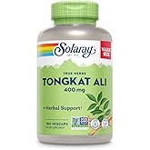 SOLARAY Tongkat Ali 400 mg - Longjack Tongkat Ali for Men - Herbal Support for Men's Health and Vitality - Vegan, Non-GMO, Lab Verified - 180 Servings, 180 VegCaps
