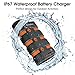 Waterproof Charger Portable Charger, Jackery Armor Power Bank 9000mAh External Battery [Water/Shock/Dust Proof] with Emergency LED Flashlight for Camping, Hiking and Other Outdoor Activities