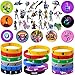 Game Party Supplies, 76 Pack Gaming Gift Set Party Favors - Include 24Pack Game Bracelet, 12 Pack Badge, Set of 40 Stickers for Kids+