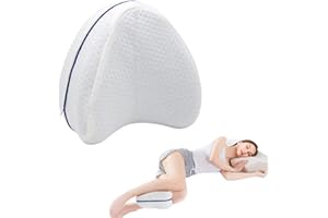 Lqucwepp Leg Pillow, Knee Pillow for Side Sleepers, Soft Memory Foam Pillow for Relieving Back Pain, Ergonomic Spine Alignmen