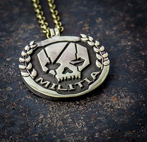 Militia emblem brass pendant, inspired by Titanfall