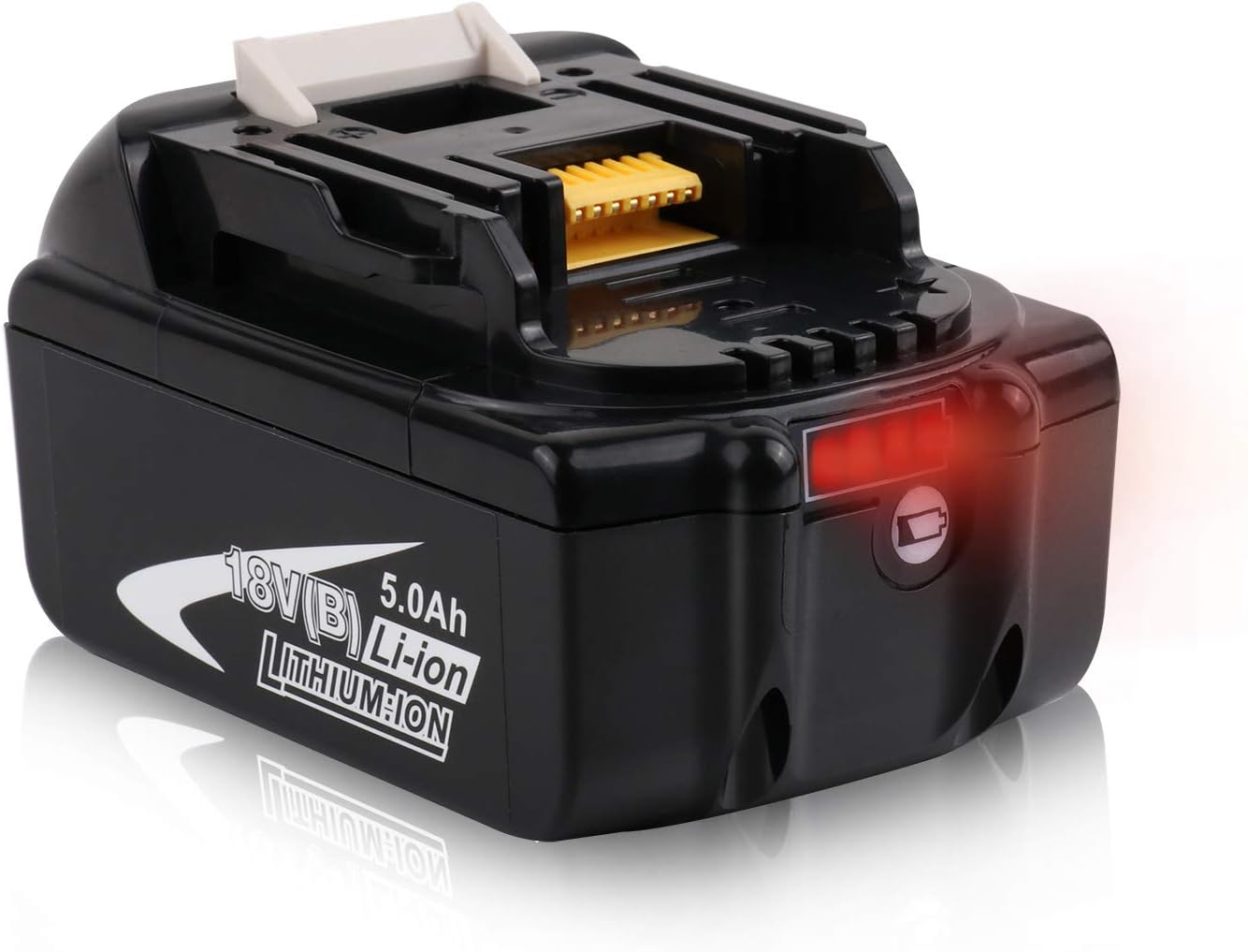 Batteriol 18V 5.0Ah Li-ion LXT Battery for Makita BL1850B BL1860 BL1850 BL1840 BL1830 BL1820 Cordless Power Tool with LED Charge Indicator