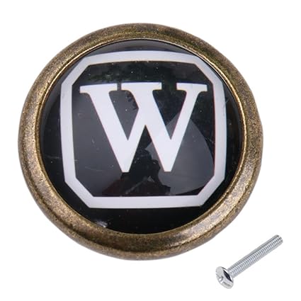 Miss and Mams Vintage Cabinet Door Drawer Bin Dresser Handle Pull Knob Hardware Letter W