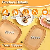 YQL Air Fryer Liners 100Pcs for 5.2L/3.1L Small & Large Drawers view 3