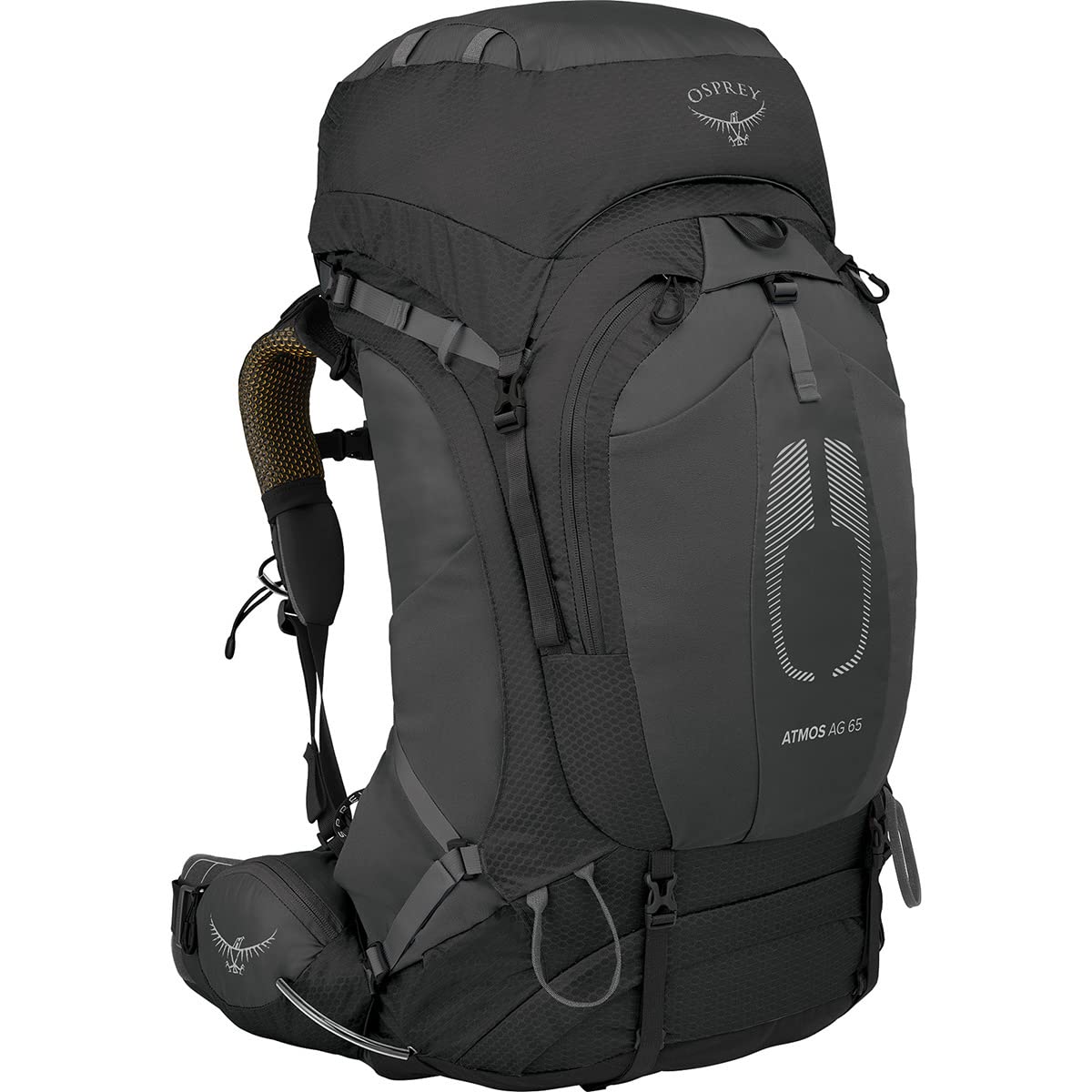 Osprey Atmos AG 65L Men's Backpacking Backpack, Black, L/XL