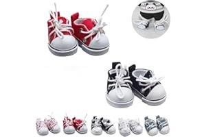 HEPHYCE 2 Pairs Cute Doll Shoes for Labubu, Mini Shoes for 17cm Labubu Clothes Accessories, Mini Finger Shoes for Labubu Doll Accessories Dress up Unique Style