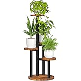 thumbnail image 2 of Metal Plant Stands Indoor 4 Tier Plant Stand Bamworld Corner Plant Stand Indoor Outdoor, Tall Metal Flower Pot Stands For Multiple Plants, 4 Tier Green Heavy Duty Plant Shelf For Patio Garden 2 of 12